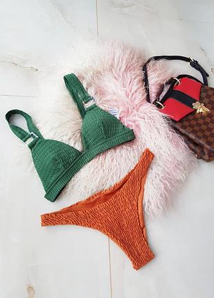Стильный купальник из жатой ткани topshop