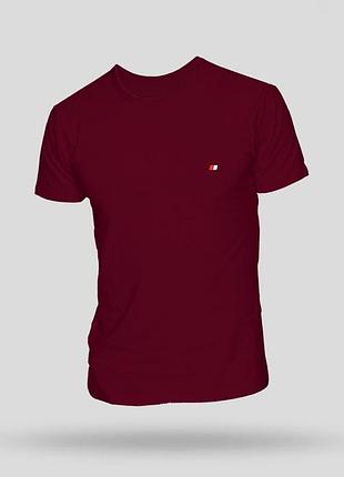Футболка мужская бордовая john frank jftba01-bor