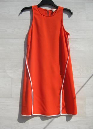 Яркое оранжевое платье в спортивном стиле h&m
