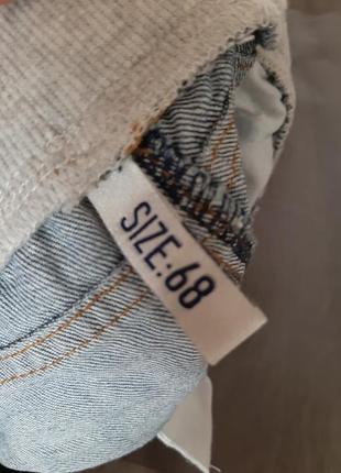 Стильные джинсы джоггеры  68 см4 фото