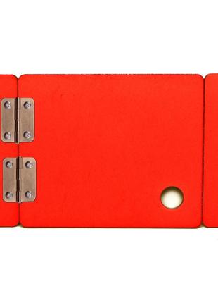Заготовка для бизиборда красная дверка 12 см + петли + саморезы, деревянная дверца дверь для бизикуба2 фото