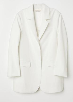 Пиджак увер сайз кремовый пиджак айс h&m плотная хорошая классная ткань