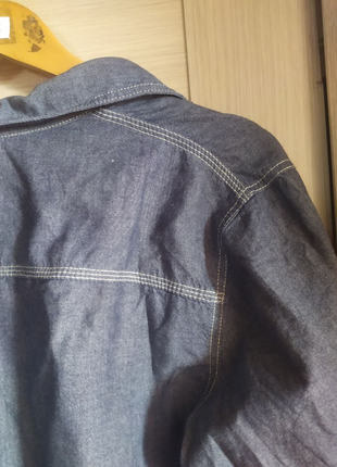Мужская рубашка с длинным рукавом джинсовая брендовая3 фото