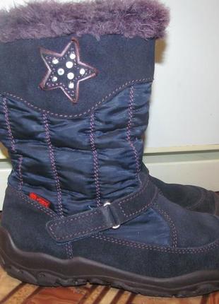 Брендовые кожаные зимние сапожки elefanten