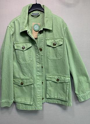 Женский жакет катон цвета хаки