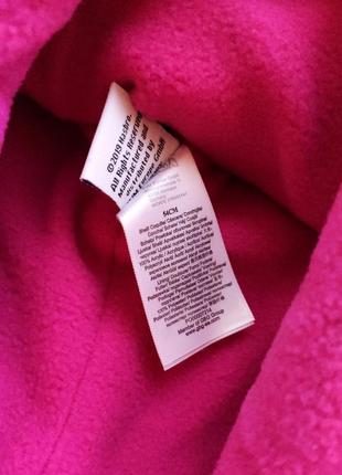 Шапка вязанная с флисом подкладкой розовая пони4 фото