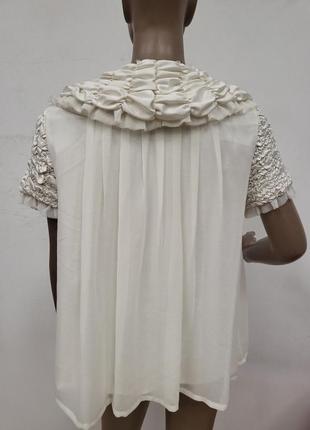 Роскошная белая блуза4 фото