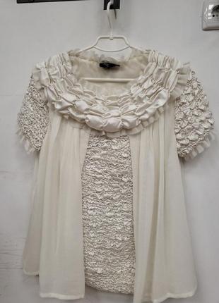 Розкішна біла блуза