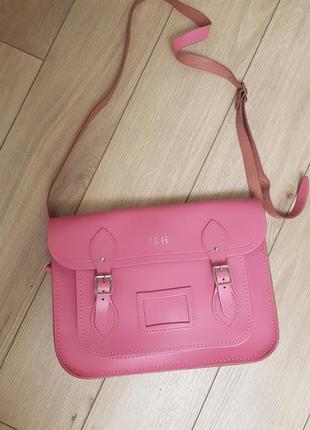 Кожаная сумка cambridge satchel, сумка портфель, сумка почтальон, шкіряна сумка англия