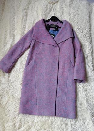 Пальто букле оверсайз фасон кокон на запах з поясом та бічних кишені , виробник vam пальто ра3 фото