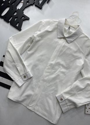 Белая рубашка на девочку 9-10 лет