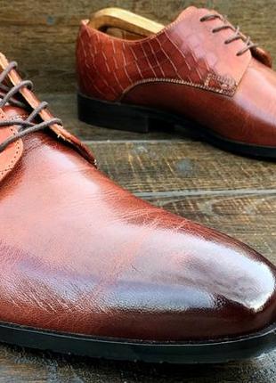 Melvin & hamilton "greg 4". кожаные мужские туфли. оксфорды. дерби.2 фото