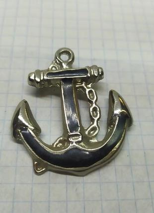Брошь якорь