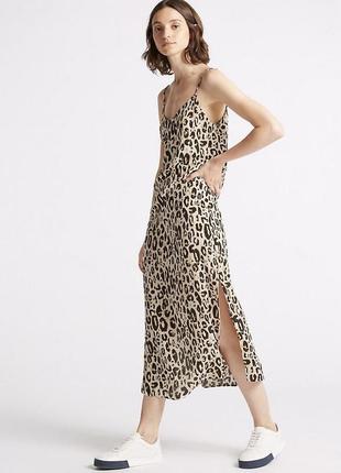 Denham платье слип комбинация леопардовое оригинал леопард принт