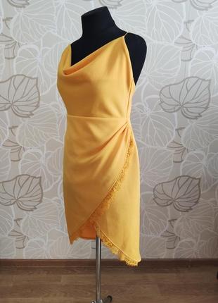 Шикарное новое желтое платье сарафан с отрытой спиной laced in love4 фото