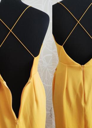 Шикарное новое желтое платье сарафан с отрытой спиной laced in love8 фото
