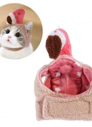 Шапка плюш для собак и кошек