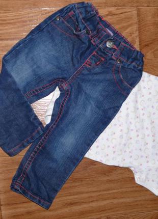 Модные джинсики на девочку 12-18мес