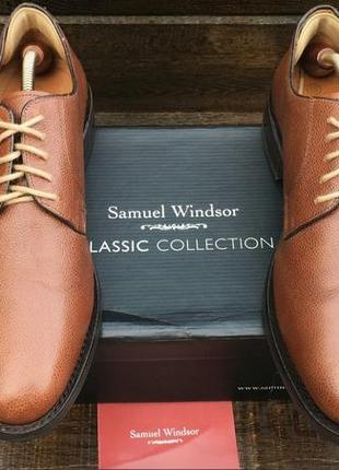 Samuel windsor. кожаные мужские туфли. дерби.1 фото