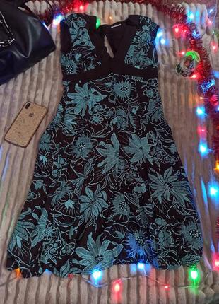 Платье англия сарафан принт набивные цветы