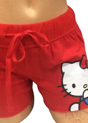 Шорты женские байковые hello kitty s,m,l,xl 3 цвета