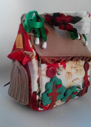 Текстильный домик- сумка ,для куклы)2 фото