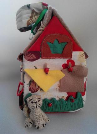 Текстильный домик- сумка ,для куклы)4 фото