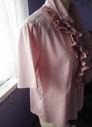 Блуза-сорочка з оборками р 48-50 pezzo вінтаж4 фото