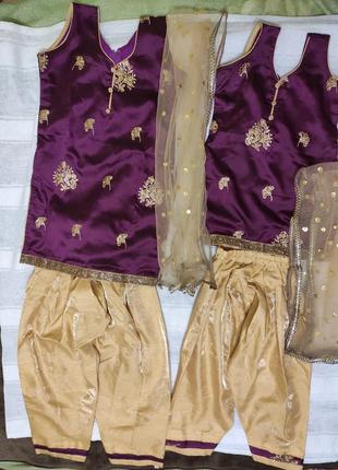 Карнавальний індійський костюм сальвар каміз на 3-5, 6-8 років