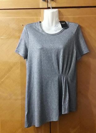 Брендовая новая   шикарная  вискозная блуза  с блесящей нитью  р.8 от next