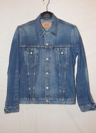 Куртка джинсовая slim fit vintage blue trucker jacket от levis