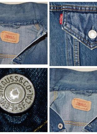 Куртка джинсова slim fit vintage blue trucker jacket від levis8 фото