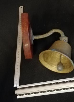 Колокольчик настенный дверной винтаж литье рында украшение декор металл