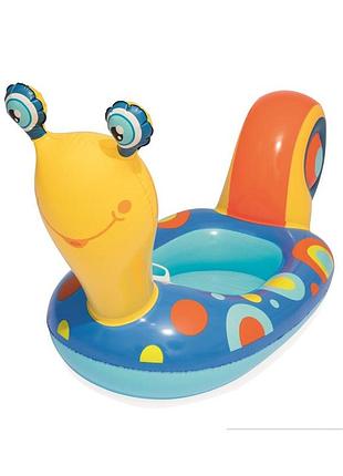 Дитячий надувний пліт для води для плавання з ручками для дітей від 3 років равлик bestway 34102b блакитна