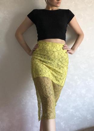 Кружевная юбка zara1 фото