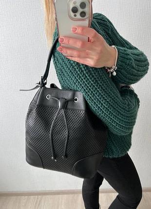 Сумка женская с перфорацией и затяжками sara moda s00-0811