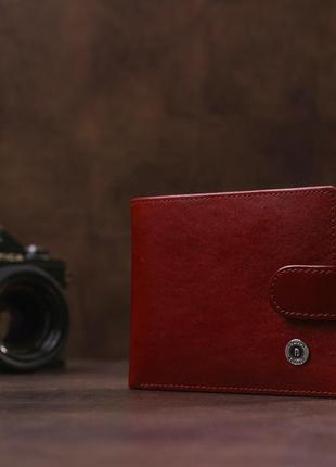 Компактный мужской кошелек boston 18810 коричневый6 фото