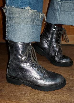 Шкіряні черевики kate gray в стилі мартінс martens натуральна шкіра