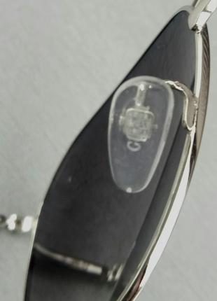 Gucci очки капли мужские солнцезащитные темно серый градиент в серебристом металле поляризированные8 фото