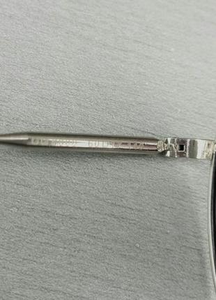 Gucci очки капли мужские солнцезащитные темно серый градиент в серебристом металле поляризированные7 фото