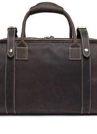 Дорожня сумка crazy 14895 vintage сіро-коричнева