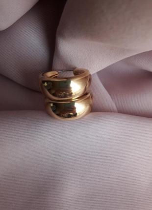 Серьги женские  сережки кульчики кольца винтаж под золото ретро3 фото