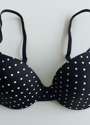 Гладкий безшовний бюстгальтер в горох