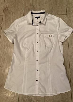 Белая рубашка trussardi jeans