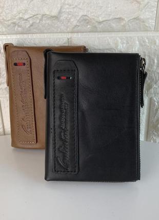 Мужской кожаный кошелек gubintu натуральная кожа мини клатч портмоне8 фото