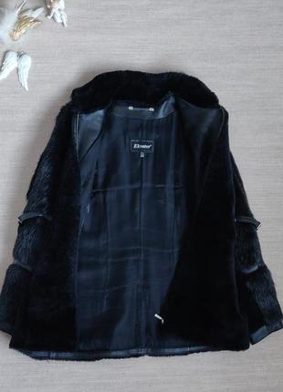 Меховая теплющая куртка на молнии мутон+нутрия на размер м8 фото