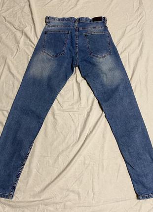 Синие зауженные джинсы zara2 фото