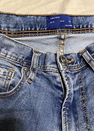 Синие зауженные джинсы zara3 фото