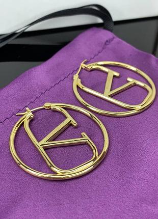 Серьги кольца в позолоте 3