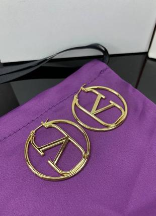 Серьги кольца в позолоте 5